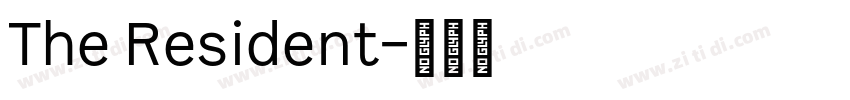 The Resident字体转换